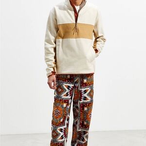 Urban Outfitters Boho Quilt Patchwork Beach Pants Multi-Color Small Pre Owner